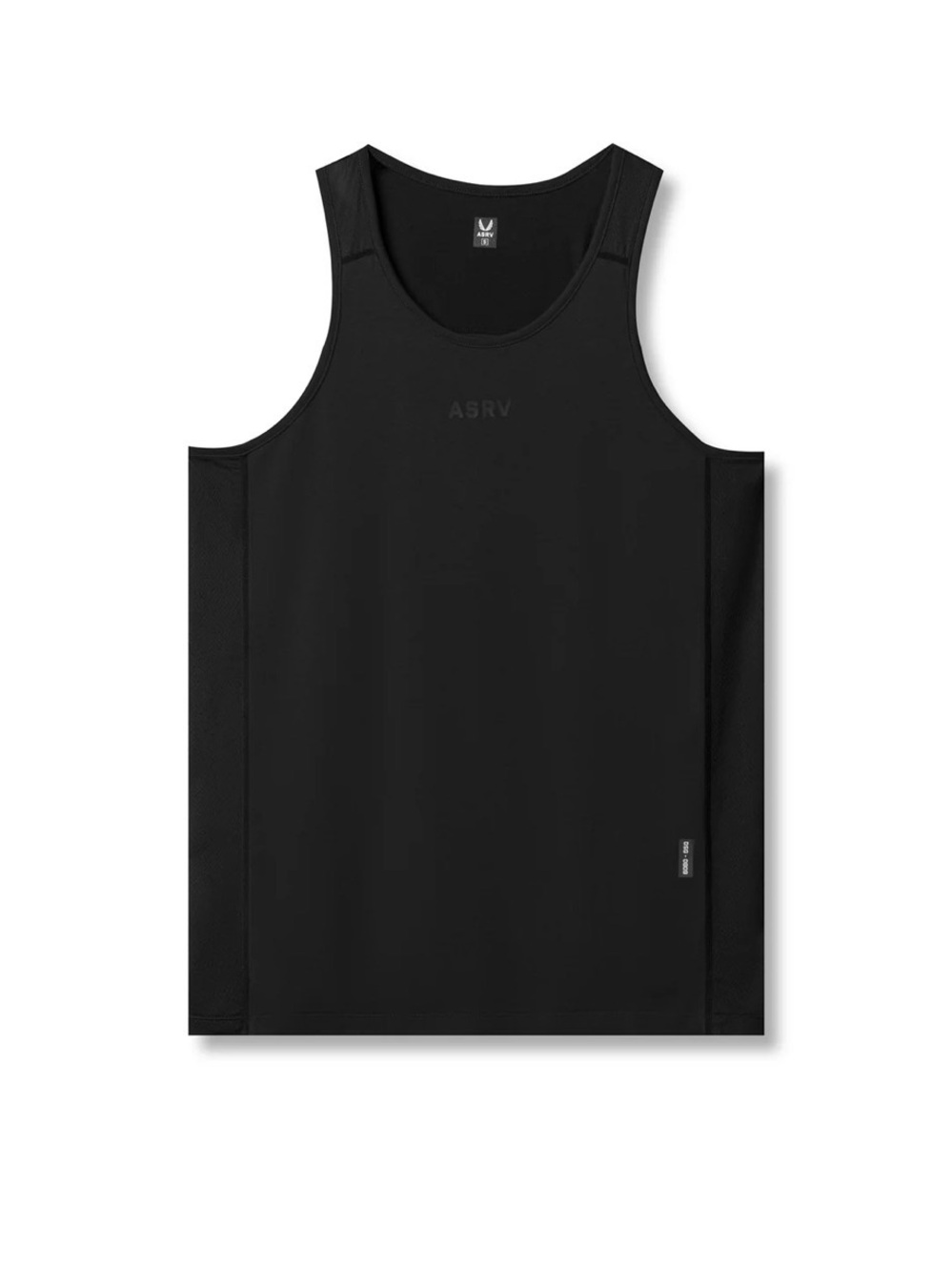 ASRV SUPIMA® MESH PANEL TRAINING SINGLET - BLACK